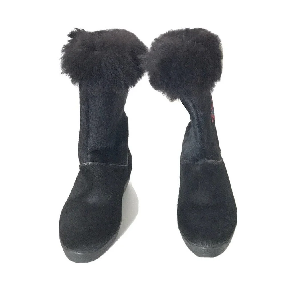 Garden Sport | Vintage Italian after-ski boots Womens Size 37 Black US Size 7